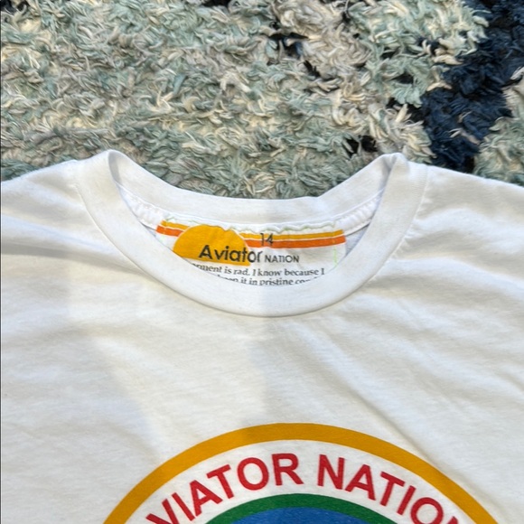 Aviator Nation Kids White Graphic T-Shirt - Picture 3 of 3